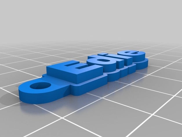 edie Anahtarlık özelleştirilmiş 3D print model - Mito3D