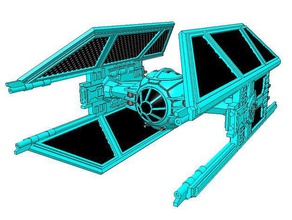sw - tie ad avenger mk1 3d printing pc game scifi star wars tie-fighter x-wing starfighter tabeletop 3d print model - Mito3D