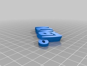 il mio personalizzato iamburny testo - nome keyfob portachiavi organizzazione su misura 3d print model - Mito3D