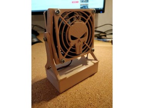 80mm fan holder tool holders & boxes mount solder fumes 3d print model - Mito3D