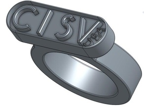 cisv usa ring rings 3d print model - Mito3D