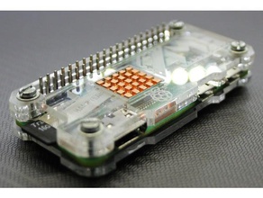 raspberry pi sıfır w 2mm acrylcase bilgisayar akrilik durumda lazerle kesilmiş esas alındığı 3d print model - Mito3D