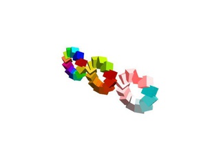 renk döngüler 3d baskı blockscad renkler matematik desenleri 3d print model - Mito3D