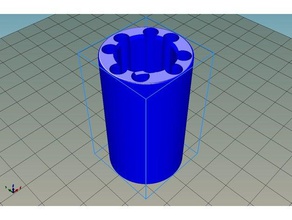 espaciador barril silenciador del tubo al aire libre y jardín 3d print model - Mito3D