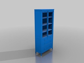 ikea hemnes glass-door cabinet 3 drawers model furniture 3d print model - Mito3D