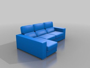 sofá chaise-longue modelo de móveis 3d print model - Mito3D