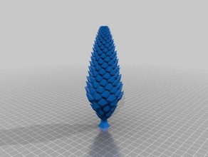 il mio personalizzato parametrico a pigna matematica arte su misura 3d print model - Mito3D