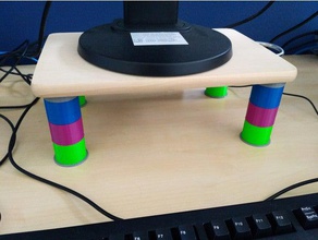 height adjustable monitor stand office 3d print model - Mito3D