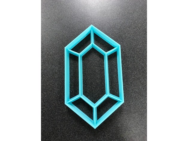 rupee di cookie cutter zelda cucina & sala da pranzo la leggenda rupia 3D print model - Mito3D