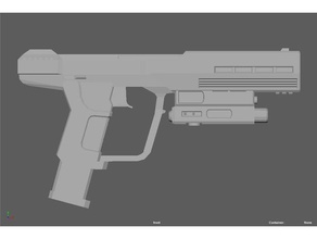 pistola silenciada halo 3 odst jogos de vídeo cosplay prop arma traje silenciador 3d print model - Mito3D