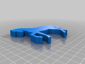 horse 10x9x1 cm v1 3d printing 3d print model - Mito3D