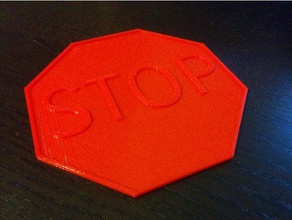 stop sign props openscad 3d print model - Mito3D