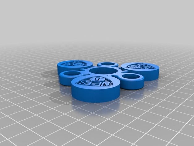 brooklyn nets fidget spinner - wingnut2k toys & games hand toy 3D print model - Mito3D