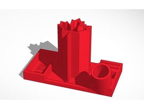 canadian flag 100x50x10mm office pen holder 3d printing canada day leaf maple 3d print model - Mito3D