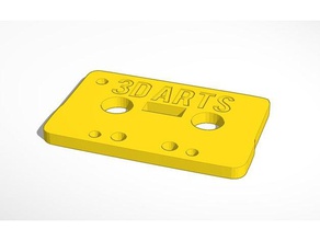 cassette key chain 65x42x4mm 3d printing keychain tape 3d print model - Mito3D