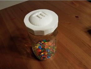 m&m mason jar lid kitchen & dining 3d print model - Mito3D