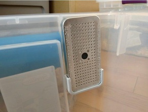 silica gel desiccant dehumidifier box holder 3d printer accessories clip dry mount container 3d print model - Mito3D