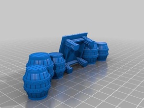 28mm heroic scale barricade toy & game accessories 3d print model - Mito3D
