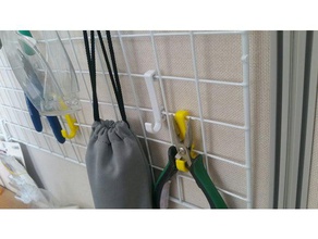 steel net panel hooker diy board hanger holder hook tool 3d print model - Mito3D