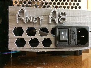 anet a8 - puissance cas ca trou Imprimante 3d accessoires mise à niveau anet8 alimentation boîtier d'alimentation couvercle 3d print model - Mito3D