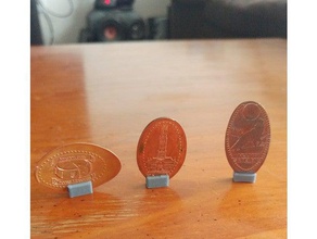 pressed penny-Halter - Organisation penny stand 3d print model - Mito3D