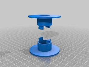 my customized parametric interlocking wire filament spool easy print hobby 3d print model - Mito3D