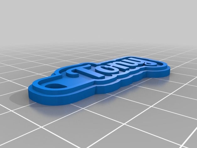 tony 2mm keychains customized 3D print model - Mito3D