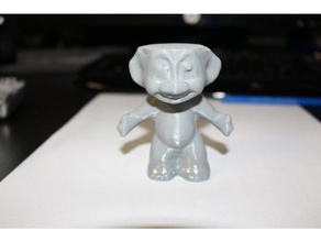 hairy troll no hair nose support toys & games 3d print model - Mito3D