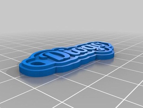 diogo 2mm keychains customized 3d print model - Mito3D