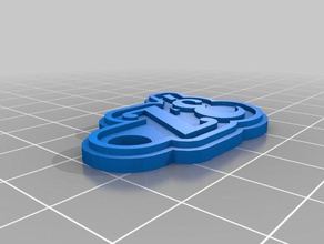 z 2mm keychains customized 3d print model - Mito3D