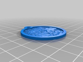 foto circular idalina keychains customized 3d print model - Mito3D
