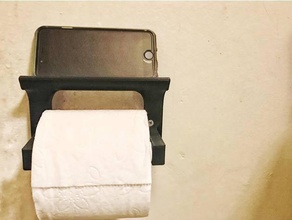 tp-universal phone stand bathroom toilet paper holder tp needs 3d print model - Mito3D