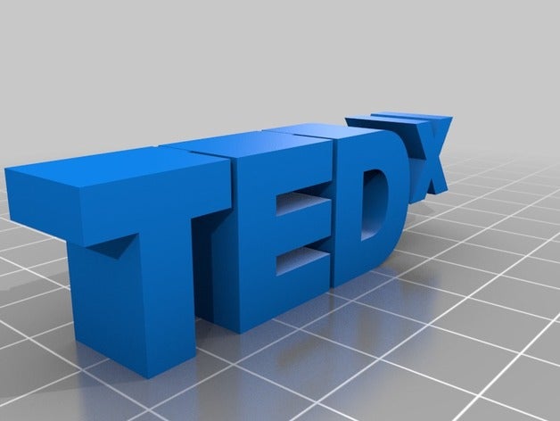 tedx letras sozinho sinais e logotipos 3D print model - Mito3D