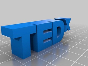 tedx letters alone signs & logos 3d print model - Mito3D