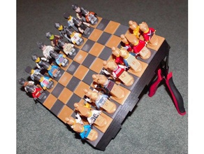 magnétique de voyage d'échecs les échecs jeu lego figurine 3d print model - Mito3D