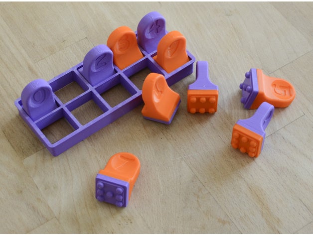 domino cortador de galletas 2 comida & bebida hornear herramientas para las la diversión pan jengibre herramienta cocina juguete plastilina 3D print model - Mito3D