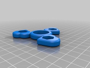 my customized rotated heart hex nut fidget spinner mechanical toys 3d print model - Mito3D