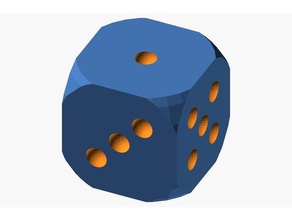 game die dice openscad 3d print model - Mito3D