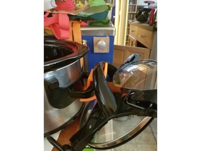 pentola di coccio coperchio titolare cucina & sala da pranzo 3d print model - Mito3D