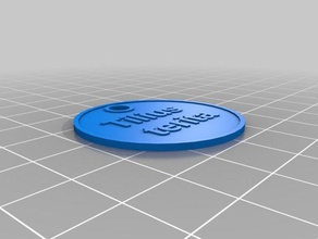 bree round dog tag pets customized 3d print model - Mito3D