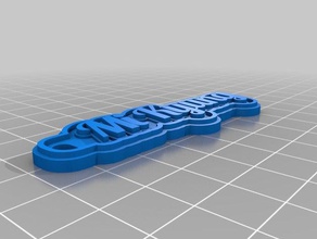 mi kyung Schlüsselanhänger kundengebundene 3d print model - Mito3D