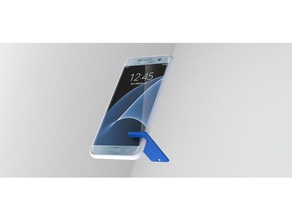 key chain phone stand samsung galaxy s7 & edge mobile 3d print model - Mito3D