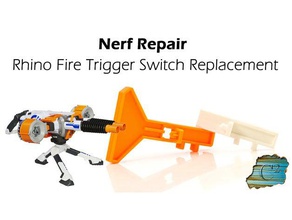 nerf rhino fire - trigger switch replacement toys & games nerfgun blaster gun weapon 3d print model - Mito3D