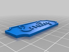 emily nameplate decor customized 3d print model - Mito3D