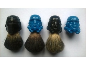 shaving brush handle bathroom darth vader kiss kisstrooper skull stormtrooper helmet stormtrooprt 3d print model - Mito3D