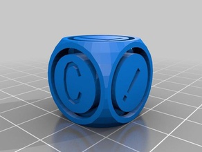 my customized floating type dice 3d print model - Mito3D