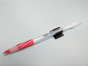 clipboard pen holder bic stic office clip clips mount equipment organization supplies pencil 3d print model - Mito3D