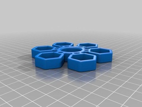 fidget hand sixtuple spinner 6xm12 hex nuts toys & games 3d print model - Mito3D