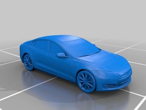 tesla model s vehículos coche eléctrico futurista 3d print model - Mito3D