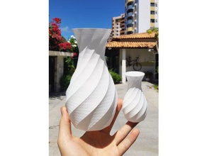 parametrische vase Mathe-Kunst dynamo parametric design polygon Sinus-Welle twisted 3d print model - Mito3D